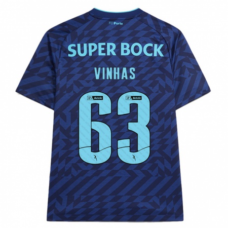 Kandiny Kinder David Vinhas #63 Marineblau Ausweichtrikot Trikot 2024/25 T-Shirt