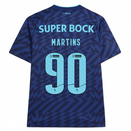 Kandiny Kinder Gil Martins #90 Marineblau Ausweichtrikot Trikot 2024/25 T-Shirt