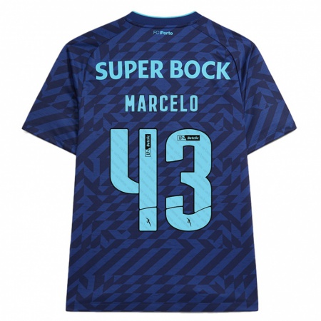 Kandiny Kinder Joao Marcelo #43 Marineblau Ausweichtrikot Trikot 2024/25 T-Shirt