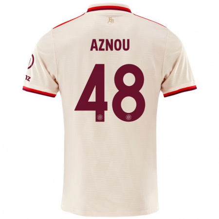 Kandiny Kinder Adam Aznou #48 Leinen Ausweichtrikot Trikot 2024/25 T-Shirt