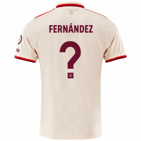 Kandiny Kinder Javier Fernández #0 Leinen Ausweichtrikot Trikot 2024/25 T-Shirt