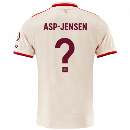 Kandiny Kinder Jonathan Asp-Jensen #0 Leinen Ausweichtrikot Trikot 2024/25 T-Shirt