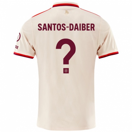 Kandiny Kinder David Santos-Daiber #0 Leinen Ausweichtrikot Trikot 2024/25 T-Shirt