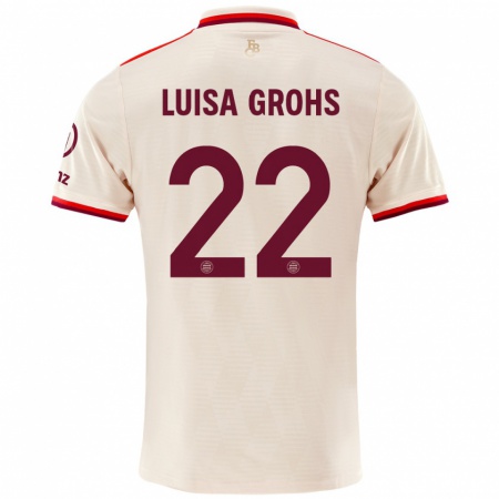 Kandiny Kinder Maria Luisa Grohs #22 Leinen Ausweichtrikot Trikot 2024/25 T-Shirt