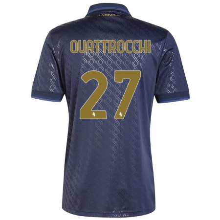 Kandiny Kinder Juan Ignacio Quattrocchi #27 Marineblau Ausweichtrikot Trikot 2024/25 T-Shirt