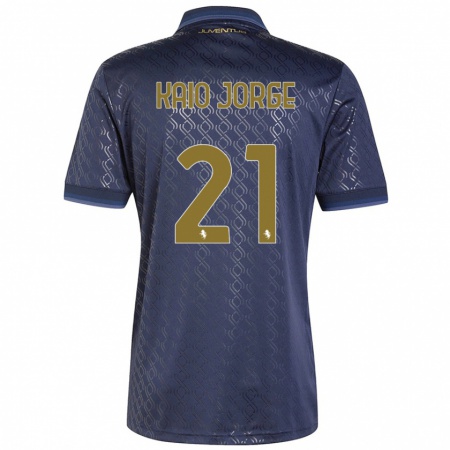 Kandiny Kinder Kaio Jorge #21 Marineblau Ausweichtrikot Trikot 2024/25 T-Shirt