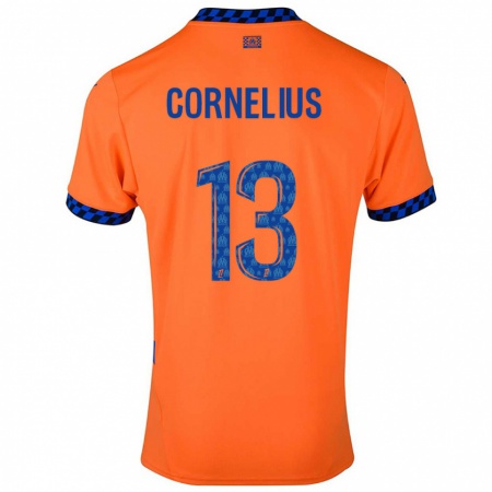 Kandiny Kinder Derek Cornelius #13 Orange Dunkelblau Ausweichtrikot Trikot 2024/25 T-Shirt