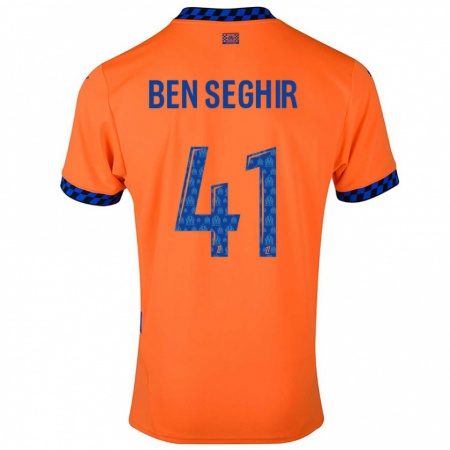 Kandiny Kinder Salim Ben Seghir #41 Orange Dunkelblau Ausweichtrikot Trikot 2024/25 T-Shirt