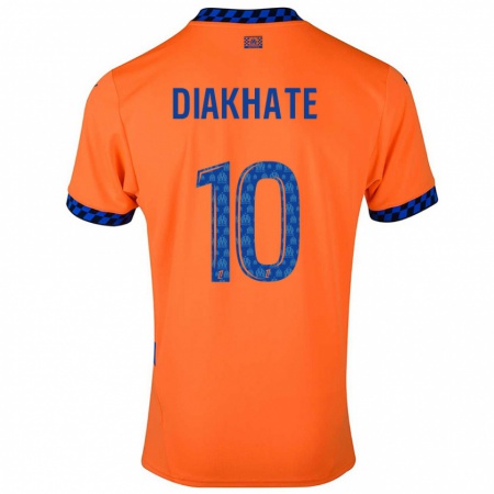 Kandiny Kinder Ndeye Awa Diakhaté #10 Orange Dunkelblau Ausweichtrikot Trikot 2024/25 T-Shirt