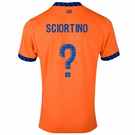 Kandiny Kinder Paolo Sciortino #0 Orange Dunkelblau Ausweichtrikot Trikot 2024/25 T-Shirt