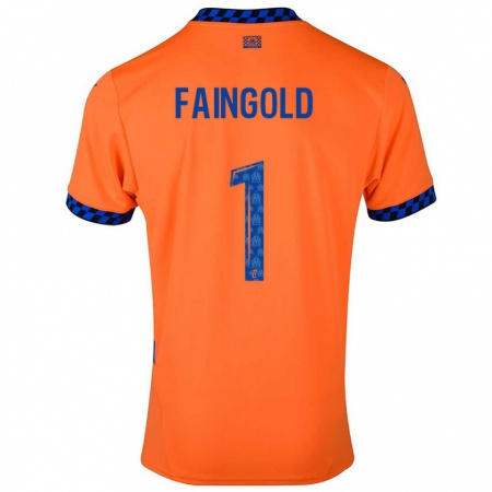 Kandiny Kinder Abbie Faingold #1 Orange Dunkelblau Ausweichtrikot Trikot 2024/25 T-Shirt