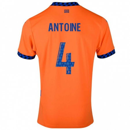 Kandiny Kinder Maud Antoine #4 Orange Dunkelblau Ausweichtrikot Trikot 2024/25 T-Shirt