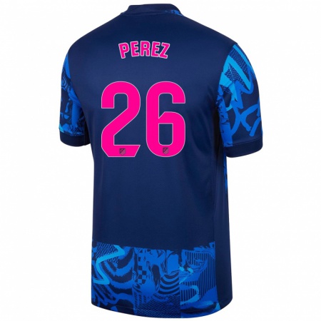 Kandiny Kinder Xenia Perez #26 Königsblau Ausweichtrikot Trikot 2024/25 T-Shirt