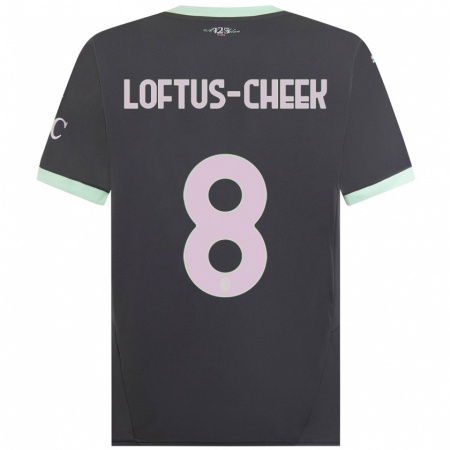 Kandiny Kinder Ruben Loftus-Cheek #8 Grau Ausweichtrikot Trikot 2024/25 T-Shirt