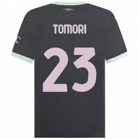 Kandiny Kinder Fikayo Tomori #23 Grau Ausweichtrikot Trikot 2024/25 T-Shirt