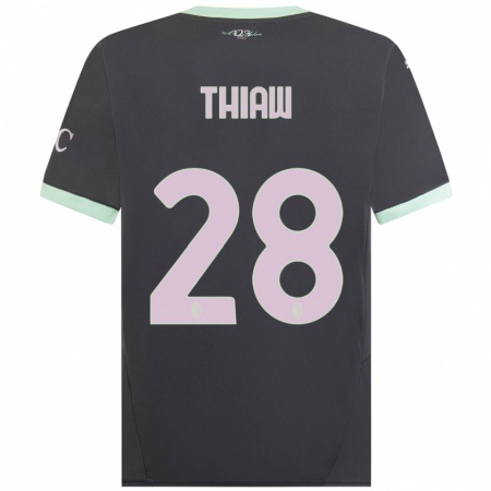 Kandiny Kinder Malick Thiaw #28 Grau Ausweichtrikot Trikot 2024/25 T-Shirt