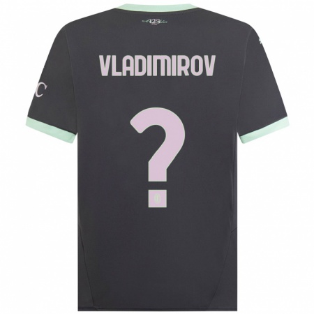 Kandiny Kinder Valeri Vladimirov #0 Grau Ausweichtrikot Trikot 2024/25 T-Shirt