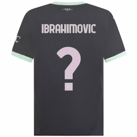 Kandiny Kinder Vincent Ibrahimovic #0 Grau Ausweichtrikot Trikot 2024/25 T-Shirt