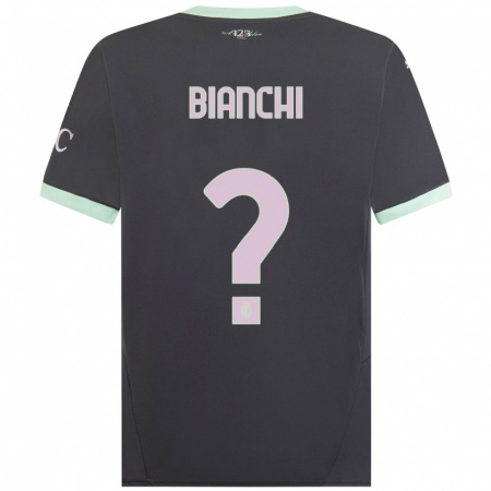 Kandiny Kinder Alessandro Bianchi #0 Grau Ausweichtrikot Trikot 2024/25 T-Shirt