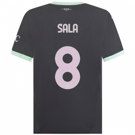 Kandiny Kinder Emanuele Sala #8 Grau Ausweichtrikot Trikot 2024/25 T-Shirt