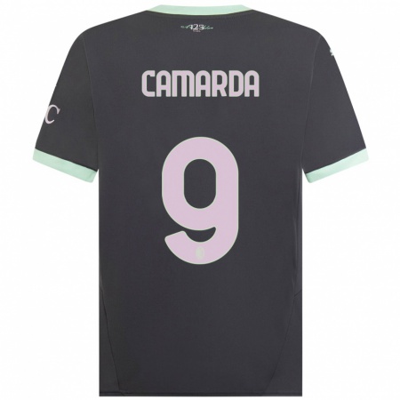 Kandiny Kinder Francesco Camarda #9 Grau Ausweichtrikot Trikot 2024/25 T-Shirt