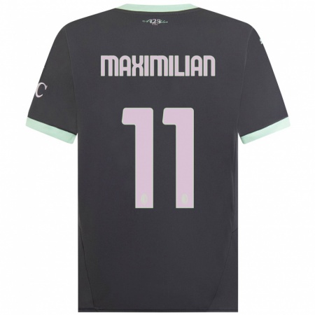 Kandiny Kinder Maximilian Ibrahimović #11 Grau Ausweichtrikot Trikot 2024/25 T-Shirt