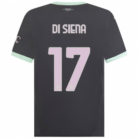 Kandiny Kinder Andrea Di Siena #17 Grau Ausweichtrikot Trikot 2024/25 T-Shirt