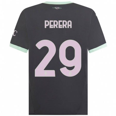 Kandiny Kinder Nirash Perera #29 Grau Ausweichtrikot Trikot 2024/25 T-Shirt