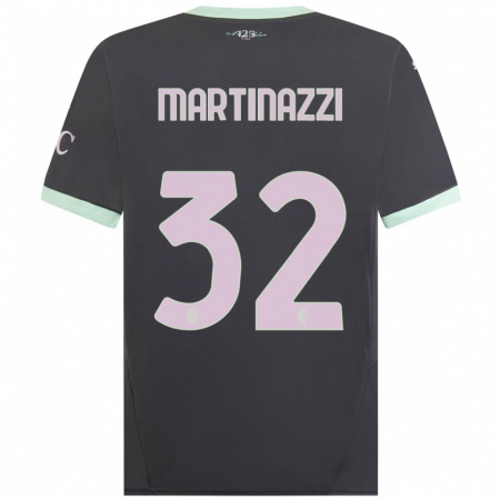 Kandiny Kinder Luca Martinazzi #32 Grau Ausweichtrikot Trikot 2024/25 T-Shirt