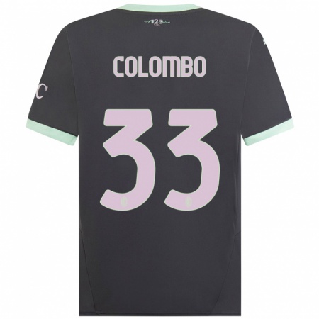 Kandiny Kinder Federico Colombo #33 Grau Ausweichtrikot Trikot 2024/25 T-Shirt