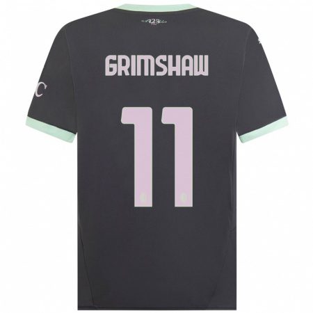 Kandiny Kinder Christy Grimshaw #11 Grau Ausweichtrikot Trikot 2024/25 T-Shirt