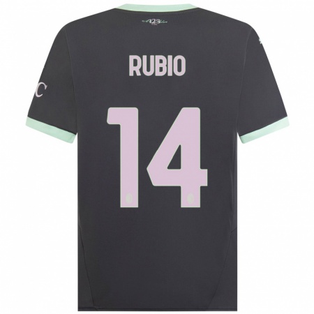 Kandiny Kinder Silvia Rubio #14 Grau Ausweichtrikot Trikot 2024/25 T-Shirt