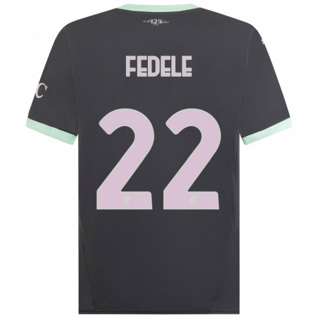 Kandiny Kinder Noemi Fedele #22 Grau Ausweichtrikot Trikot 2024/25 T-Shirt