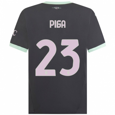 Kandiny Kinder Julie Piga #23 Grau Ausweichtrikot Trikot 2024/25 T-Shirt