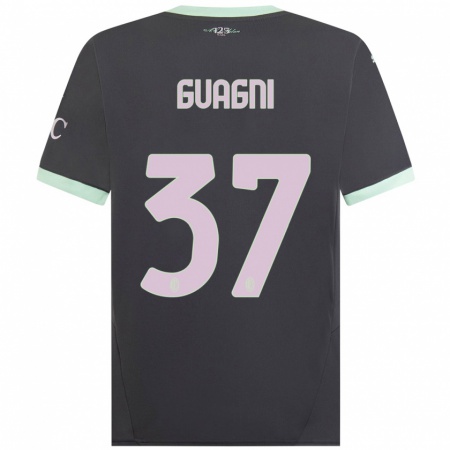 Kandiny Kinder Alia Guagni #37 Grau Ausweichtrikot Trikot 2024/25 T-Shirt