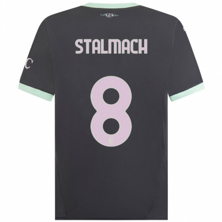 Kandiny Kinder Dariusz Stalmach #8 Grau Ausweichtrikot Trikot 2024/25 T-Shirt