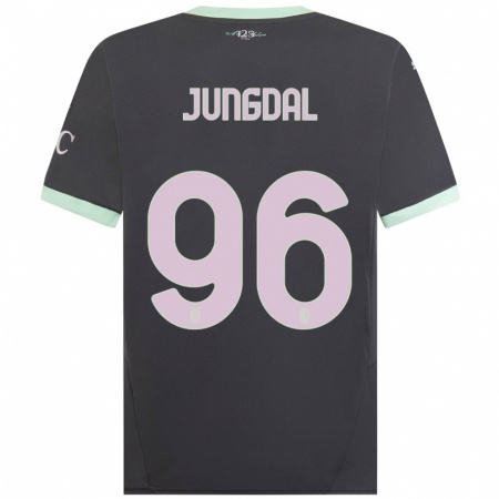 Kandiny Kinder Andreas Jungdal #96 Grau Ausweichtrikot Trikot 2024/25 T-Shirt