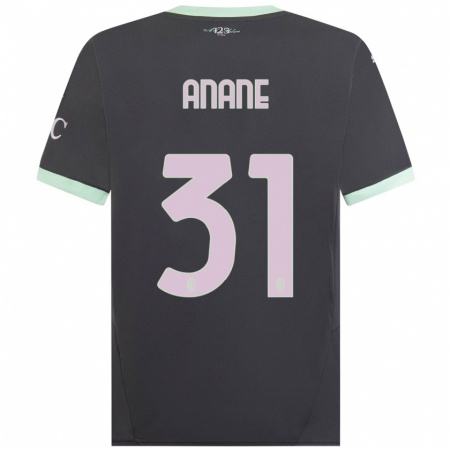 Kandiny Kinder Emmanuel Anane #31 Grau Ausweichtrikot Trikot 2024/25 T-Shirt