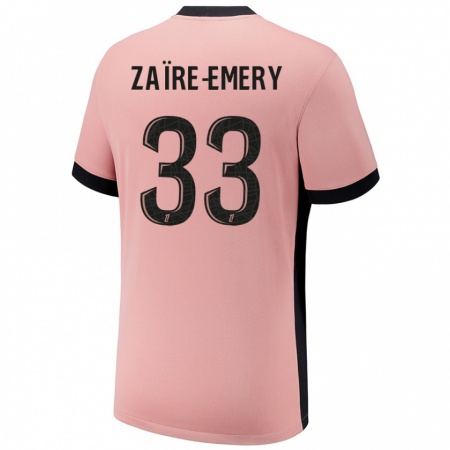 Kandiny Kinder Warren Zaïre-Emery #33 Rostros Ausweichtrikot Trikot 2024/25 T-Shirt