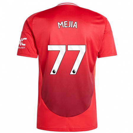 Kandiny Herren Mateo Mejia #77 Hellrot Heimtrikot Trikot 2024/25 T-Shirt