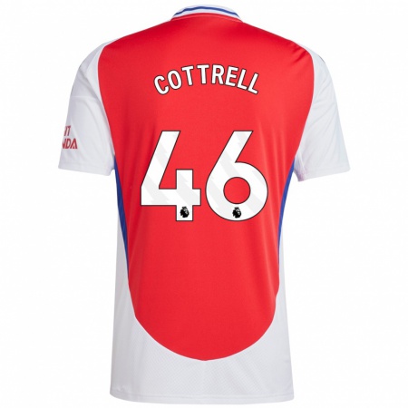 Kandiny Herren Ben Cottrell #46 Rot Weiß Heimtrikot Trikot 2024/25 T-Shirt