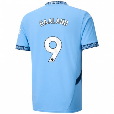 Kandiny Herren Erling Haaland #9 Marineblau Heimtrikot Trikot 2024/25 T-Shirt