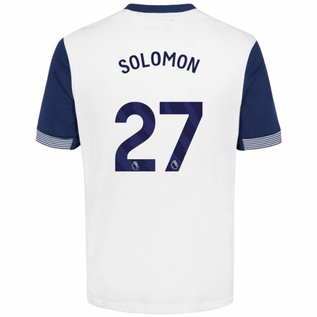 Kandiny Herren Manor Solomon #27 Weiß Blau Heimtrikot Trikot 2024/25 T-Shirt