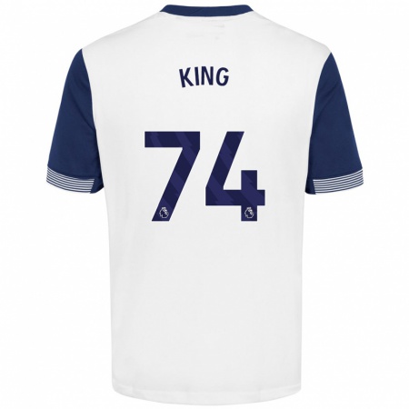 Kandiny Herren Maeson King #74 Weiß Blau Heimtrikot Trikot 2024/25 T-Shirt