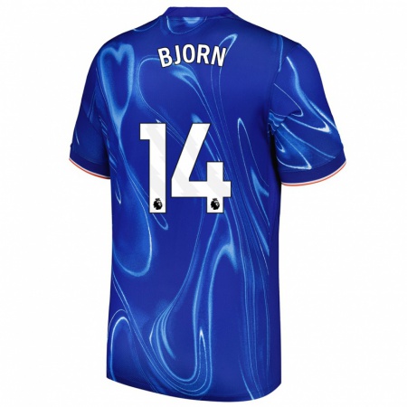 Kandiny Herren Nathalie Björn #14 Blau Weiß Heimtrikot Trikot 2024/25 T-Shirt