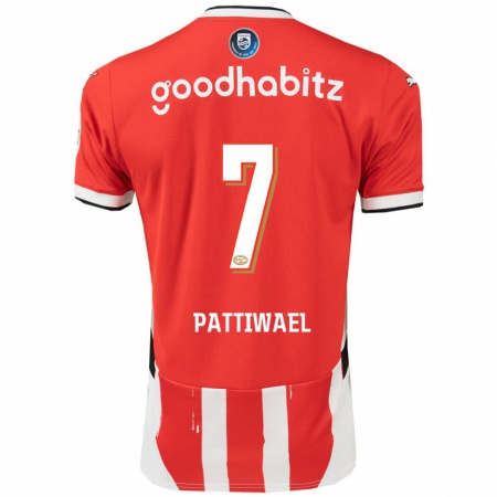 Kandiny Herren Naomi Pattiwael #7 Rot Weiß Heimtrikot Trikot 2024/25 T-Shirt