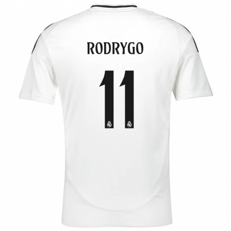 Kandiny Herren Rodrygo #11 Weiß Heimtrikot Trikot 2024/25 T-Shirt