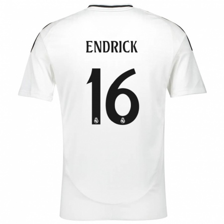 Kandiny Herren Endrick #16 Weiß Heimtrikot Trikot 2024/25 T-Shirt