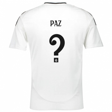 Kandiny Herren Nico Paz #0 Weiß Heimtrikot Trikot 2024/25 T-Shirt