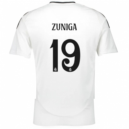 Kandiny Herren Loren Zúñiga #19 Weiß Heimtrikot Trikot 2024/25 T-Shirt